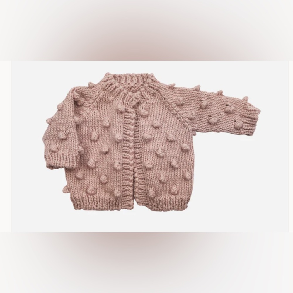 Blueberry Hill Popcorn Cardigan in Blush